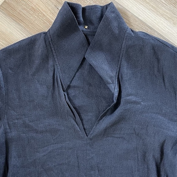 Peter Cohen Gold Star Label Dress Black Stand Collar with Pockets M - Picture 2 of 10